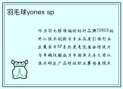 羽毛球yonex sp